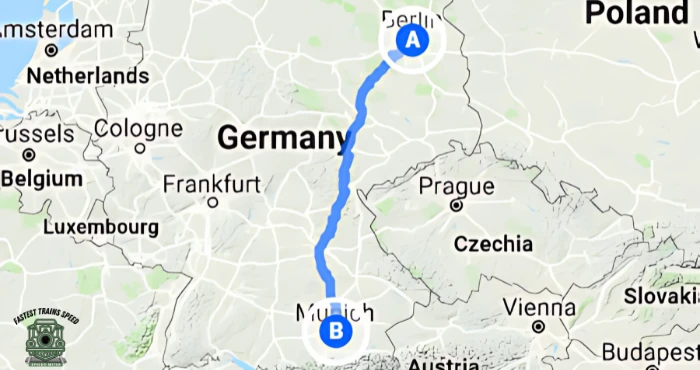 berlain munich railway route