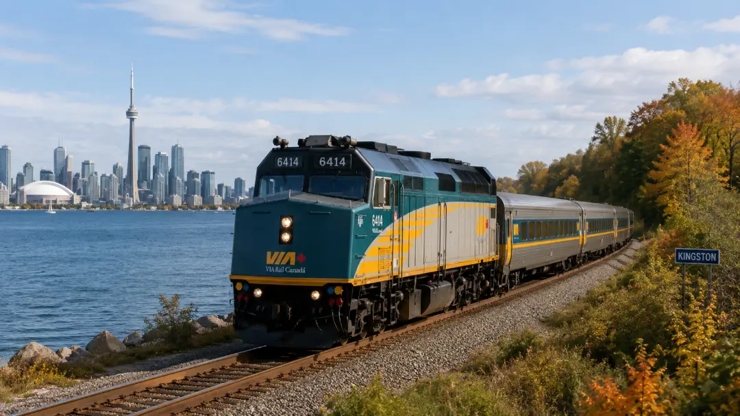 Canada fastest train on the VIA Rail route from Toronto to Montreal via Kingston