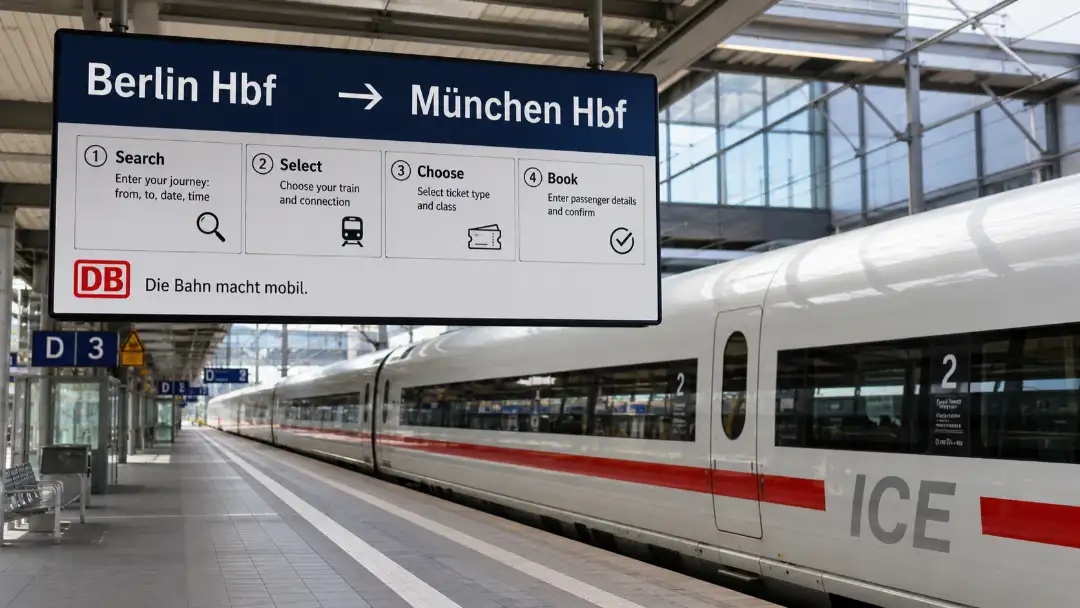 Fast train germany booking guide at an ICE station